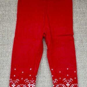 Carter's Festive Red Snowflake Leggings